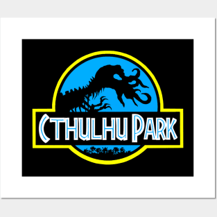 Cthulhu Park - Retro 90s Movie Parody (Blue Variant) Posters and Art